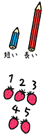 1～5の数の概念を理解する
比較を行う課題や規則性を把握する