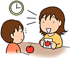 お子様と課題に取り組みます。1日2回(1回10分~15分)、自分のペースで自由に取り組めます。