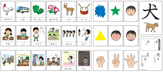 豊富な絵カード