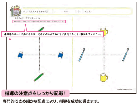 プリント内にも指導の注意点を記載